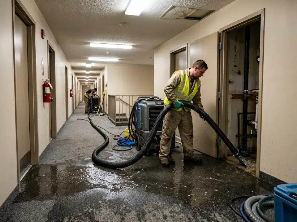 multi-unit-apartment-hallway-f-005 — frequently asked questions, Emergency Burst Pipe Water Extraction & Removal in Lee's Su…
